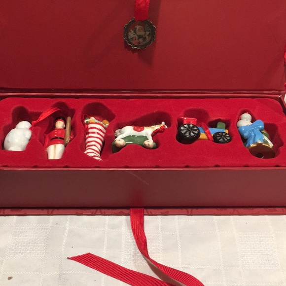 John Grossman for Gund 6 piece ceramic Christmas Ornament set. NEW Very Rare Set - Picture 13 of 15